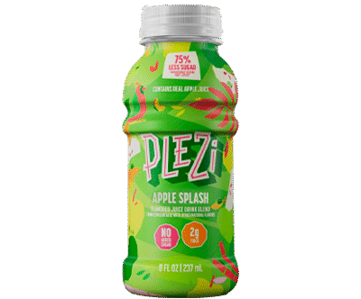 PLEZi Flavored Kids Juice Drink - Apple Splash Fruit Juice Drink Blend